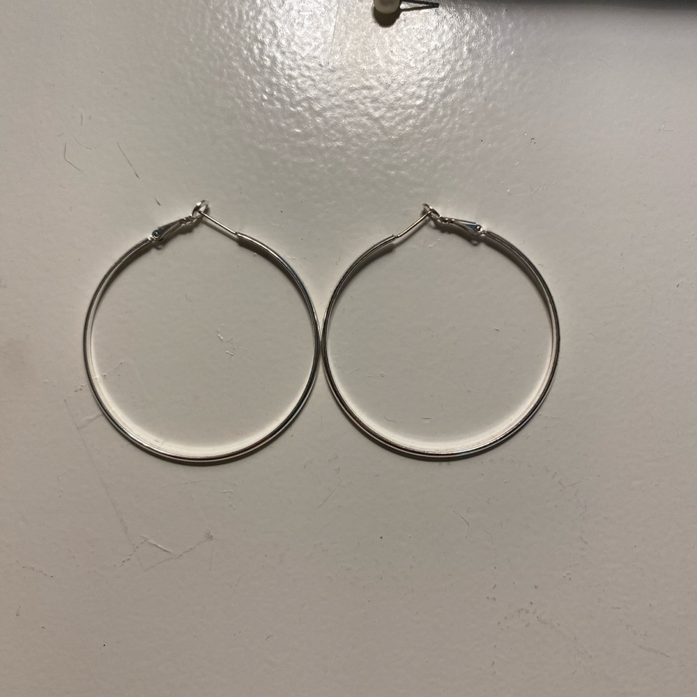 Elegant Silver Hoop Earrings